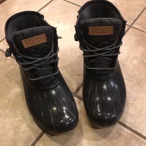 Sperry duck boots.